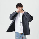 Y2K Vertical Striped Casual Long Sleeve Shirt