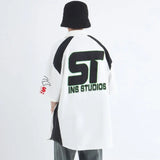 Men Retro American Style Racing Embroidered Shirt