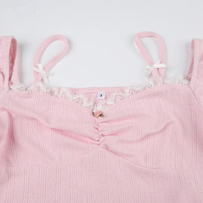 Coquette Long-Sleeve Crop Top