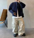 Trendy Fake Two-Piece Open Front Sweatshirt