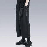Casual Draping Techwear Punk Style Jorts