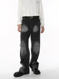 Utility Vibe Vintage Black Baggy Cargo Jeans