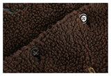 Embroidered Fleece Button-Up Jacket