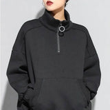Solid Color Solid Color Half Zipper Sweatshirt