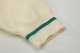 Y2K Preppy Striped Tie Collar Knit Sweater