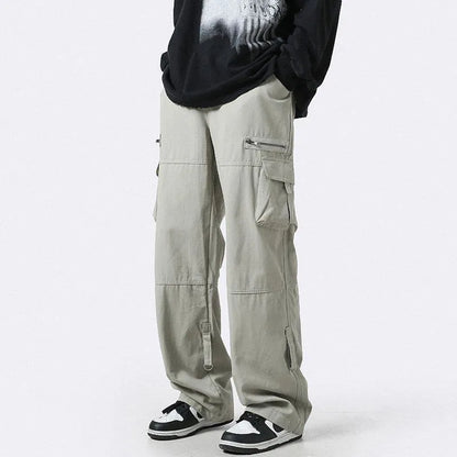 Oversized Zipper Cargo Pants