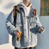 High Street Loose Button Patchwork Denim Jacket