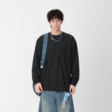 Comfortable Textured Crew Neck Long Sleeve T-Shirt