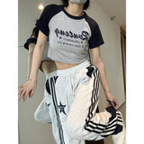 Y2K Star Print Track Sweatpants