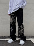 Y2k Spider Web Black Pants