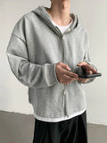 Cool Cozy Korean Zip Hoodied Sweatshirt