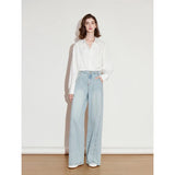 Stylish Mid Waist Stonewashed Denim Jeans