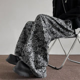 Streetwear Baggy Casual Patterned Wide Sweatpants