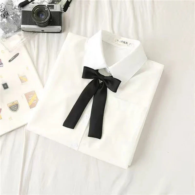 Plain White Oversized Shirt With Tie