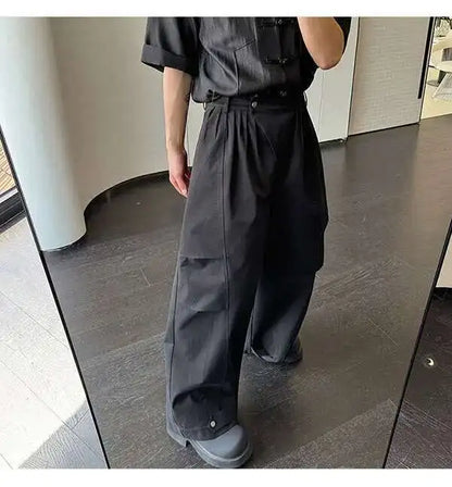 Casual Original Splicing Design Wide Leg Pants