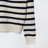 Vintage Retro Striped O-Neck Collar Knitted Sweater