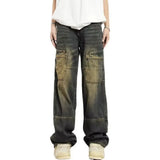 Y2k Retro Loose Straight Overalls Jeans