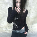 Gothic Grunge Aesthetic Irregular Tattoo T-Shirt