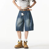 Gradient Washed Loose Casual Denim Short