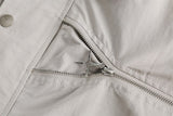 Long Zip-up Denim Jacket