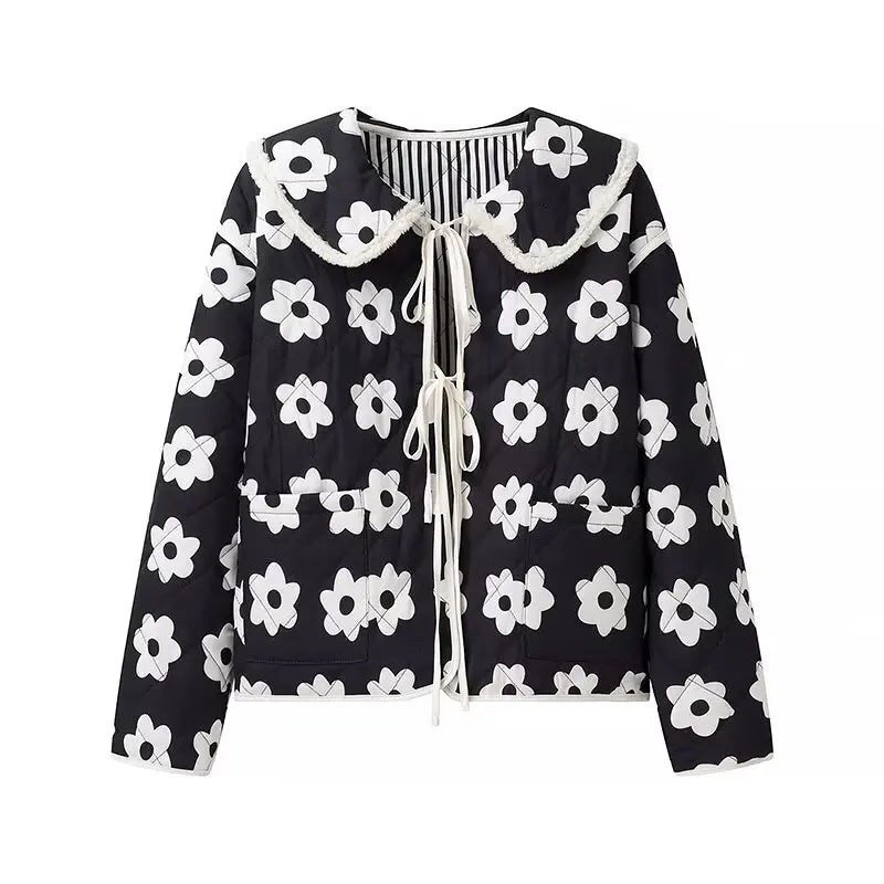Boho Floral Reversible Padded Jacket