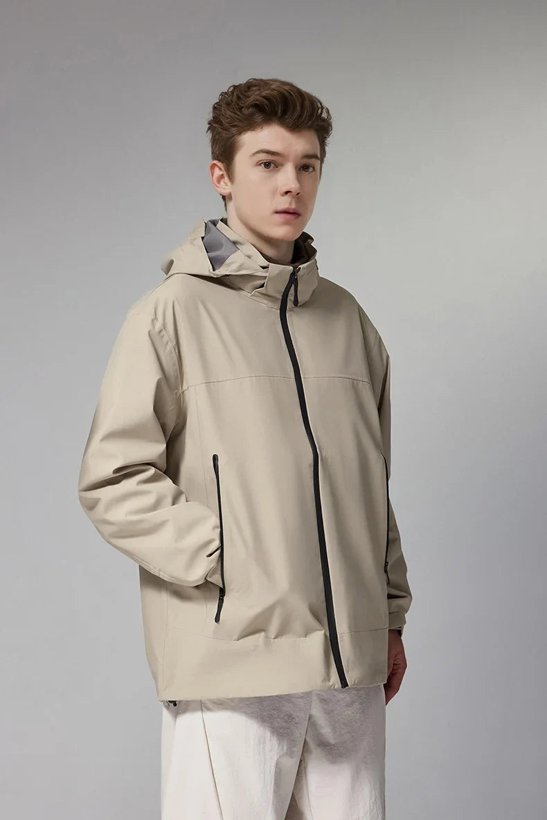 High-Collar Zipper Jacket