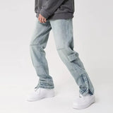 Y2K Streetwear Vintage Cyber Blue Baggy Jeans