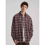 Vintage Plaid Oversize Long Sleeve Shirt