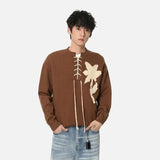 Streetwear Korean Style Floral Knitted Sweater