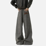 Korean Pleated Patchwork Wide Leg Suit Pants