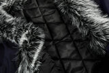 Versatile High Street Quilted Hooded Fur Jacket