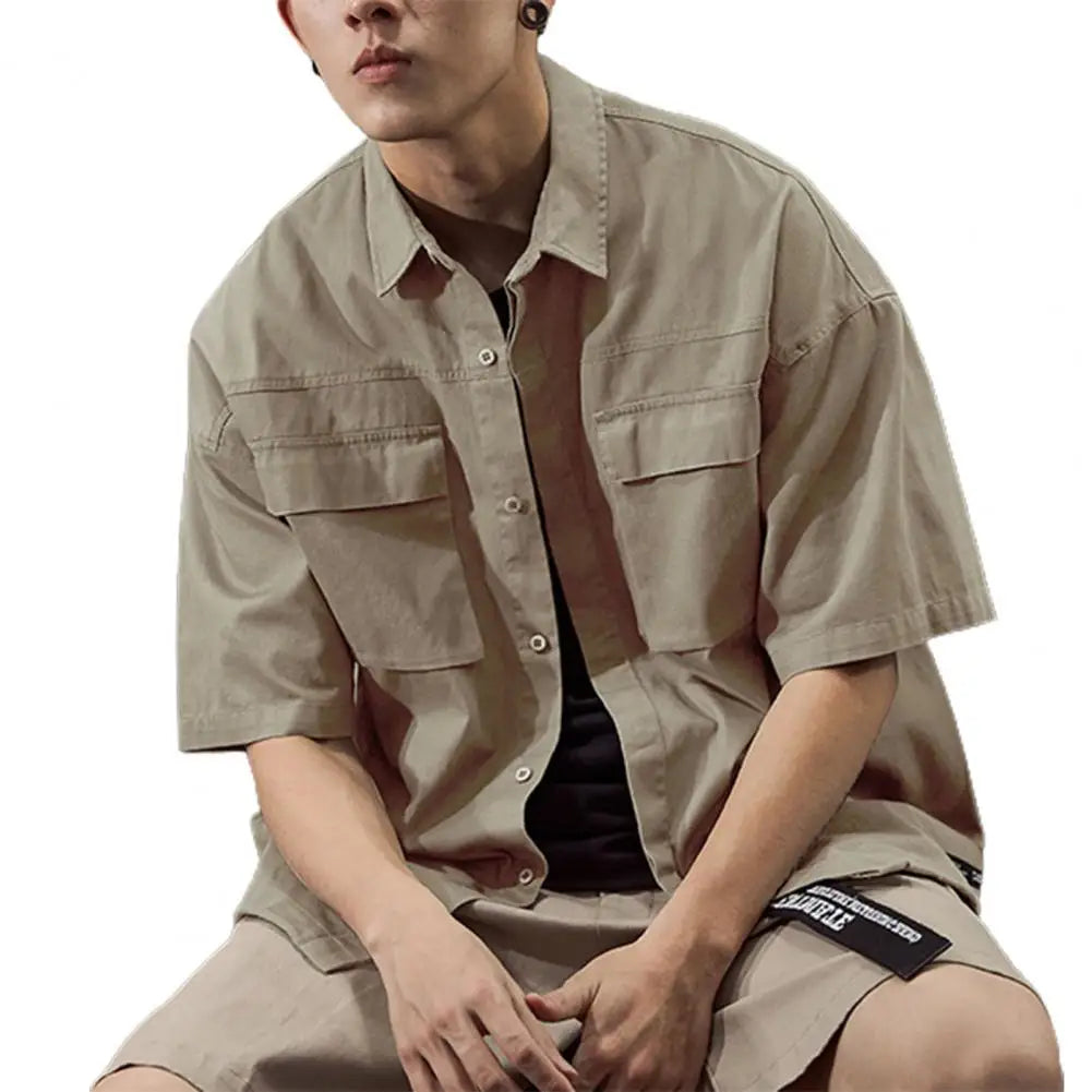 Military Cargo Short Sleeve Shirt
