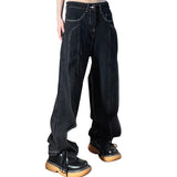 Spliced Baggy Jeans