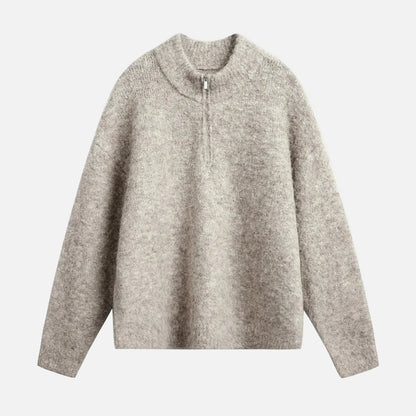 Y2K Cozy Thickened Half Zip Knitted Sweater