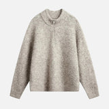 Y2K Cozy Thickened Half Zip Knitted Sweater