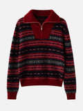 Cozy Vintage Half Zipper Casual knitwear Sweater