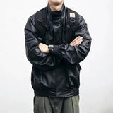Men Durable Versatile Casual Leather Biker Jacket