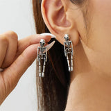 Gothic Skull Skeleton Drop Earring