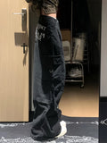 Trendy American Style Hip Pop Denim Cargo Jeans