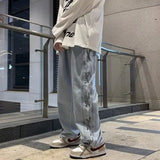 Y2K Streetwear Cool Black Lace-Up Baggy Jeans