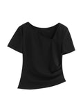 Unique Irregular V-Neck T-Shirt