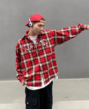 Investment Piece Retro Plaid Hip Hop Long Sleeve Shirt
