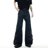 High-Quality Personalized Embroidery Wide Leg Jeans