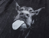 Vintage Doberman Graphic Washed Black T-shirt