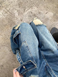 Destroyed Low Rise Loose Fit Cargo Jeans