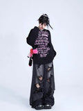 High Waist Ripped Hole Baggy Jeans