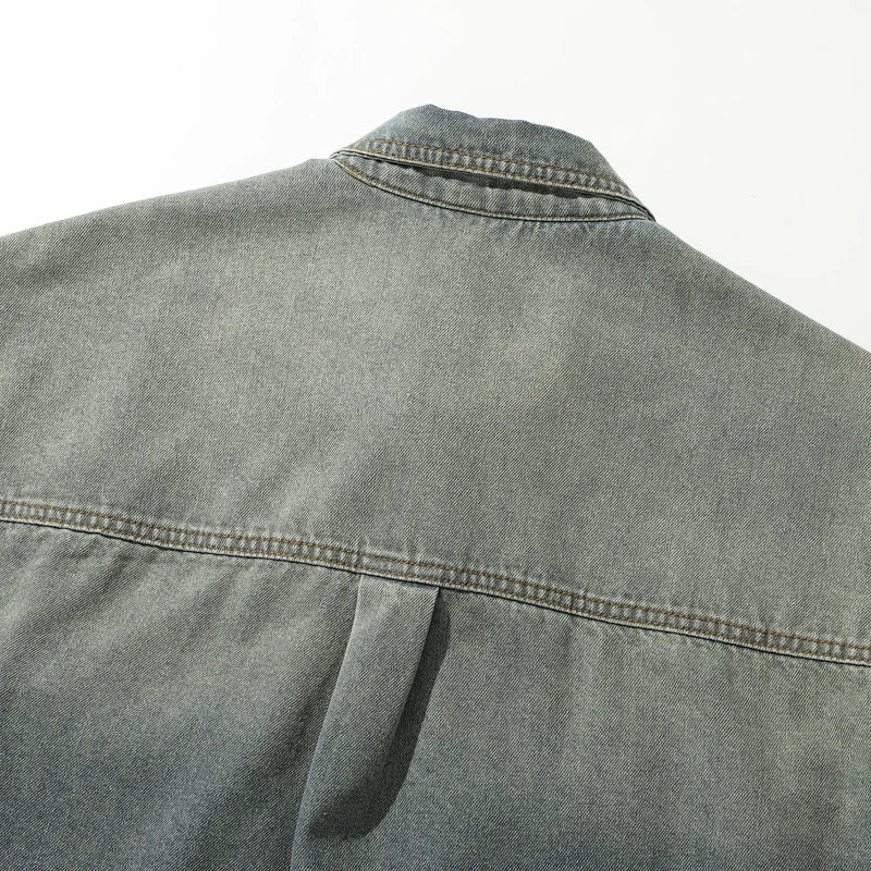 Snowflakes Heavyweight Denim Cargo Jacket
