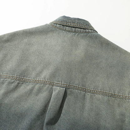 Snowflakes Heavyweight Denim Cargo Jacket