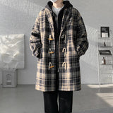 Plaid Mid-Length Single Breasted Coat