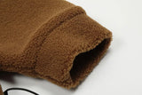 Loose Sleepy Bear Ears Fleece Jacket